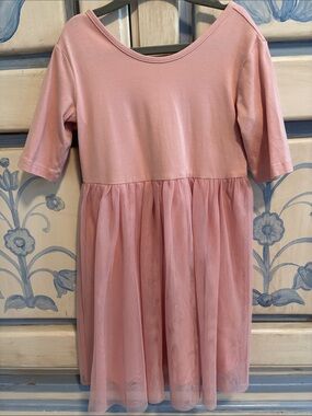 Hanna Andersson Dusty Pink Tulle Layered Dress